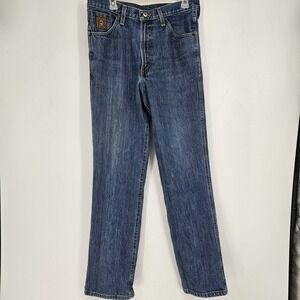 Cinch Jeans Mens 33x34 Denim Bronze Label Rigid Western Cowboy Dark Stone